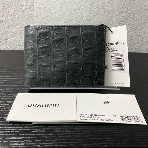 Leather Wallet Men's Brahmin Wallet Bifold Wallet Brahmin